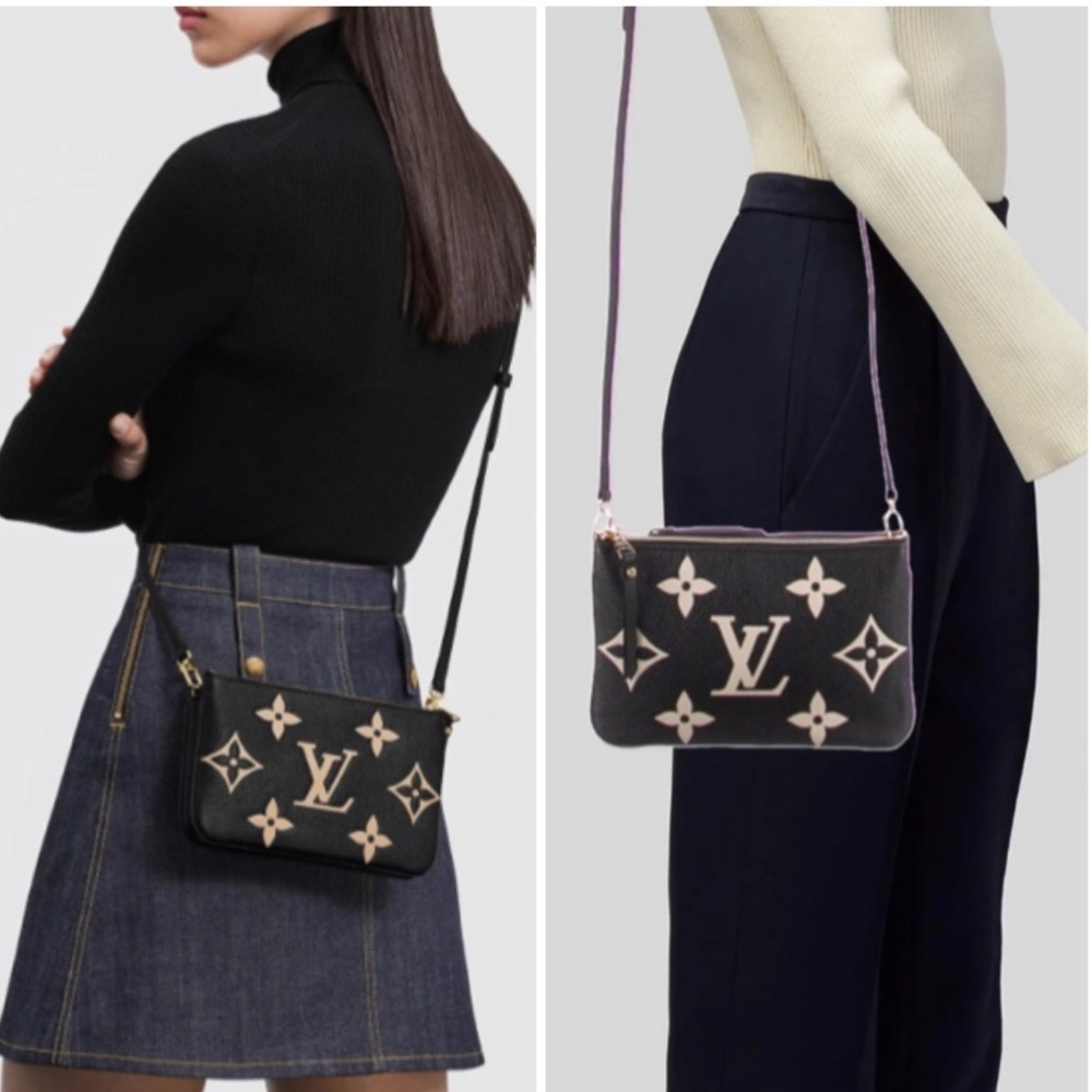 👑✅PRICE FIRM✅AUTHENTIC Louis Vuitton Bicolor Double Zip - Picture 16 of 17